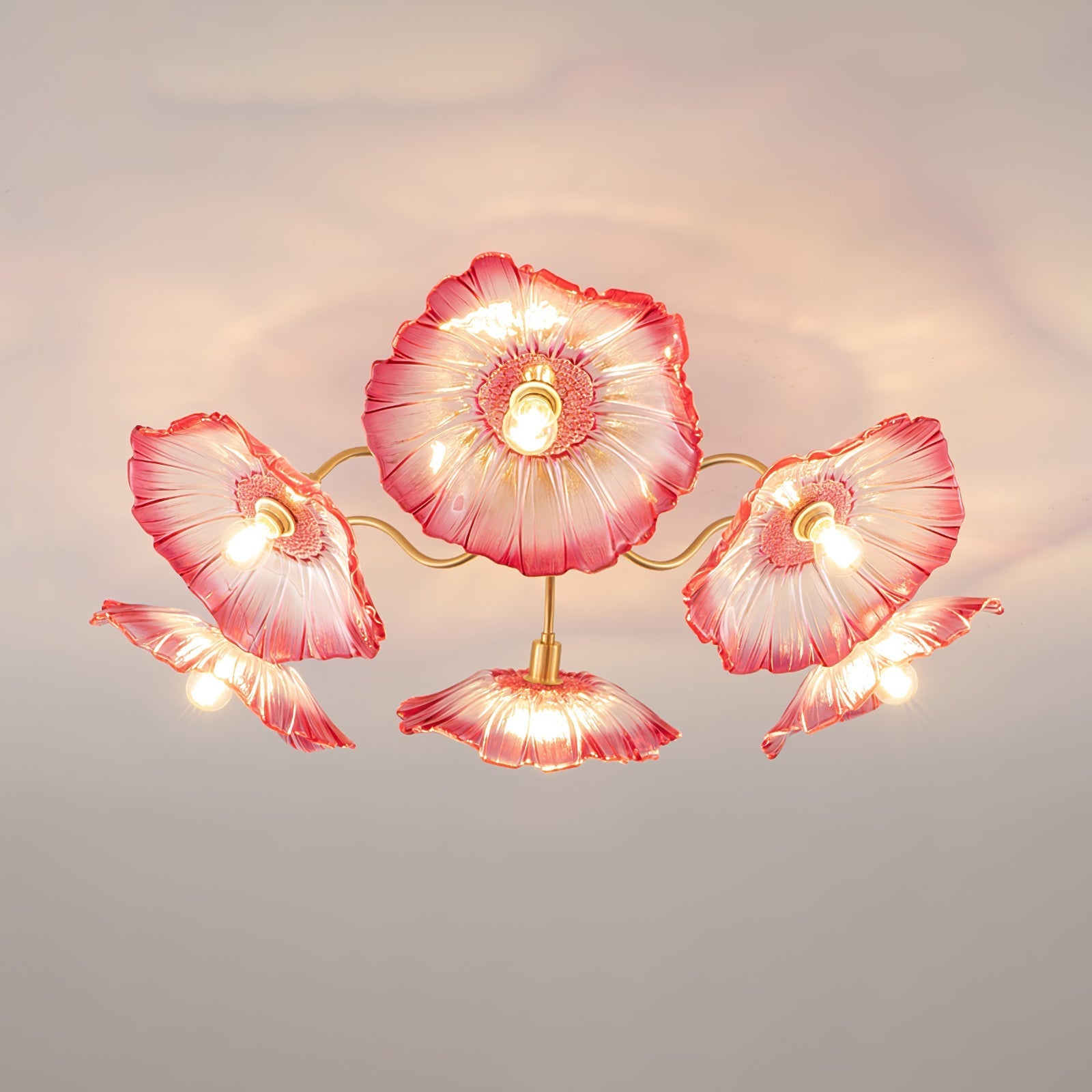 Lotus Leaf Pendant Ceiling Light Lighting Lobby