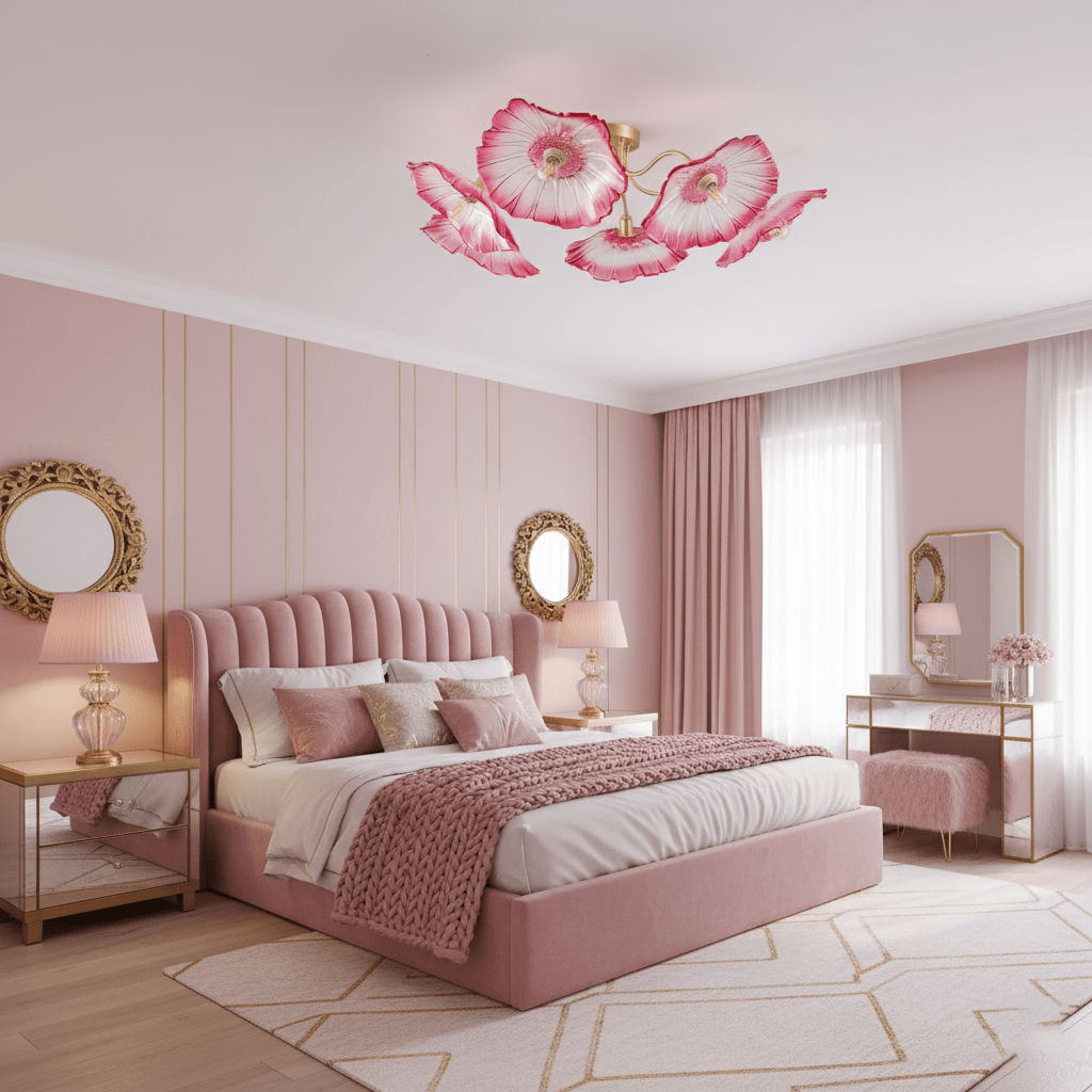 Lotus Leaf Pendant Ceiling Light Lighting Lobby