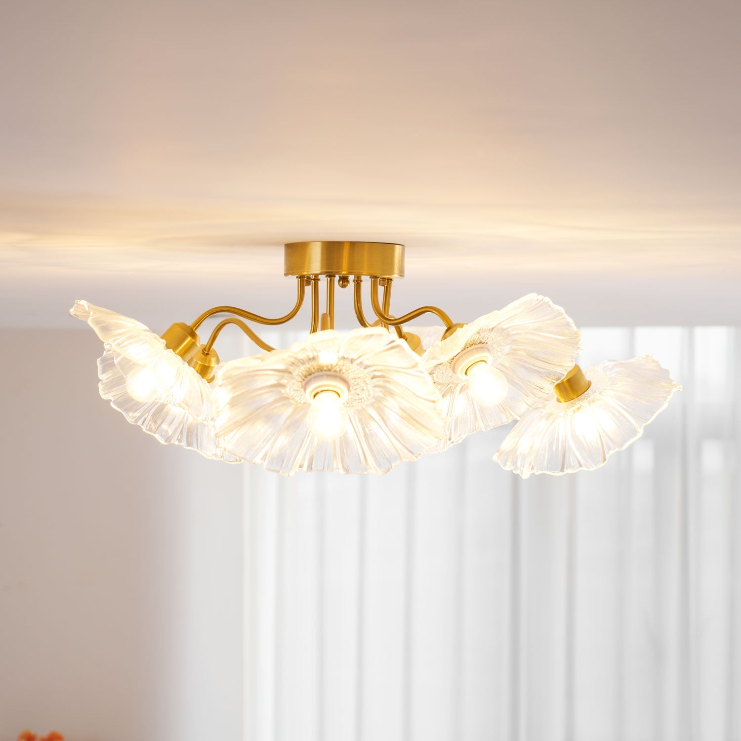 Lotus Leaf Pendant Ceiling Light Lighting Lobby