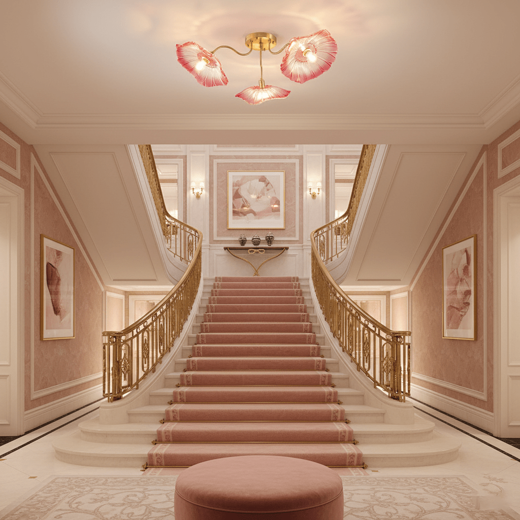 Lotus Leaf Pendant Ceiling Light Lighting Lobby