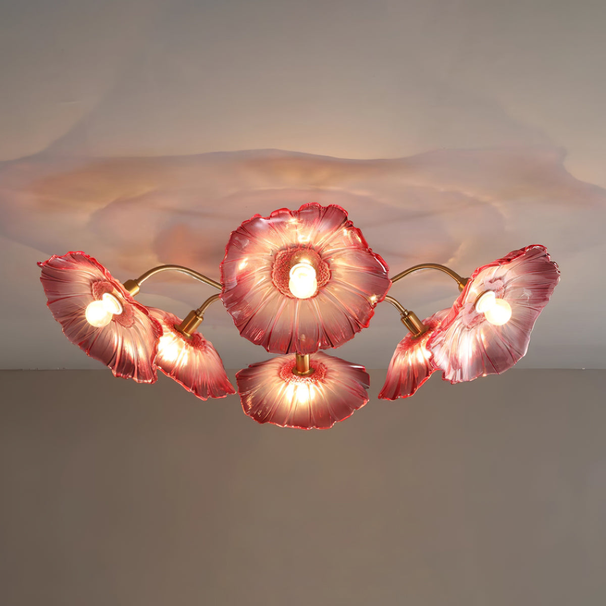 Lotus Leaf Pendant Ceiling Light Lighting Lobby