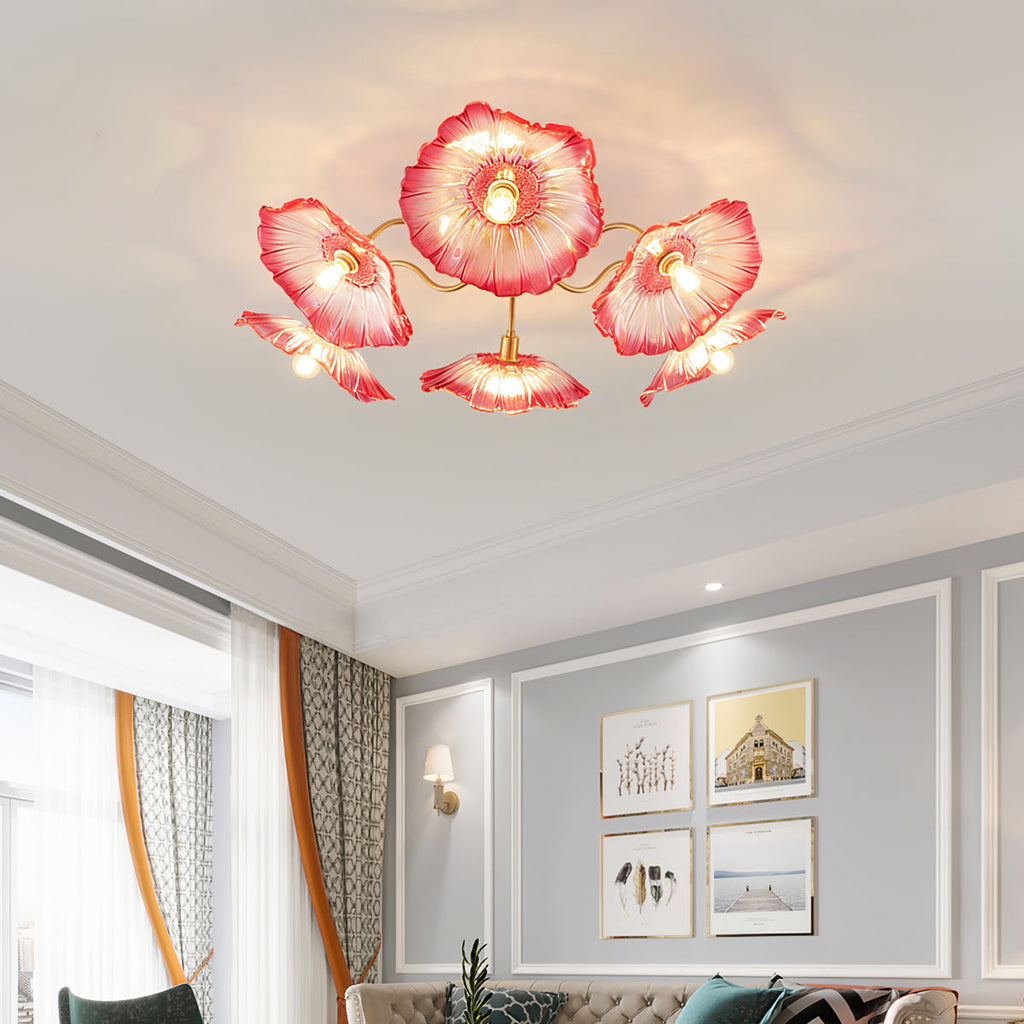 Lotus Leaf Pendant Ceiling Light Lighting Lobby