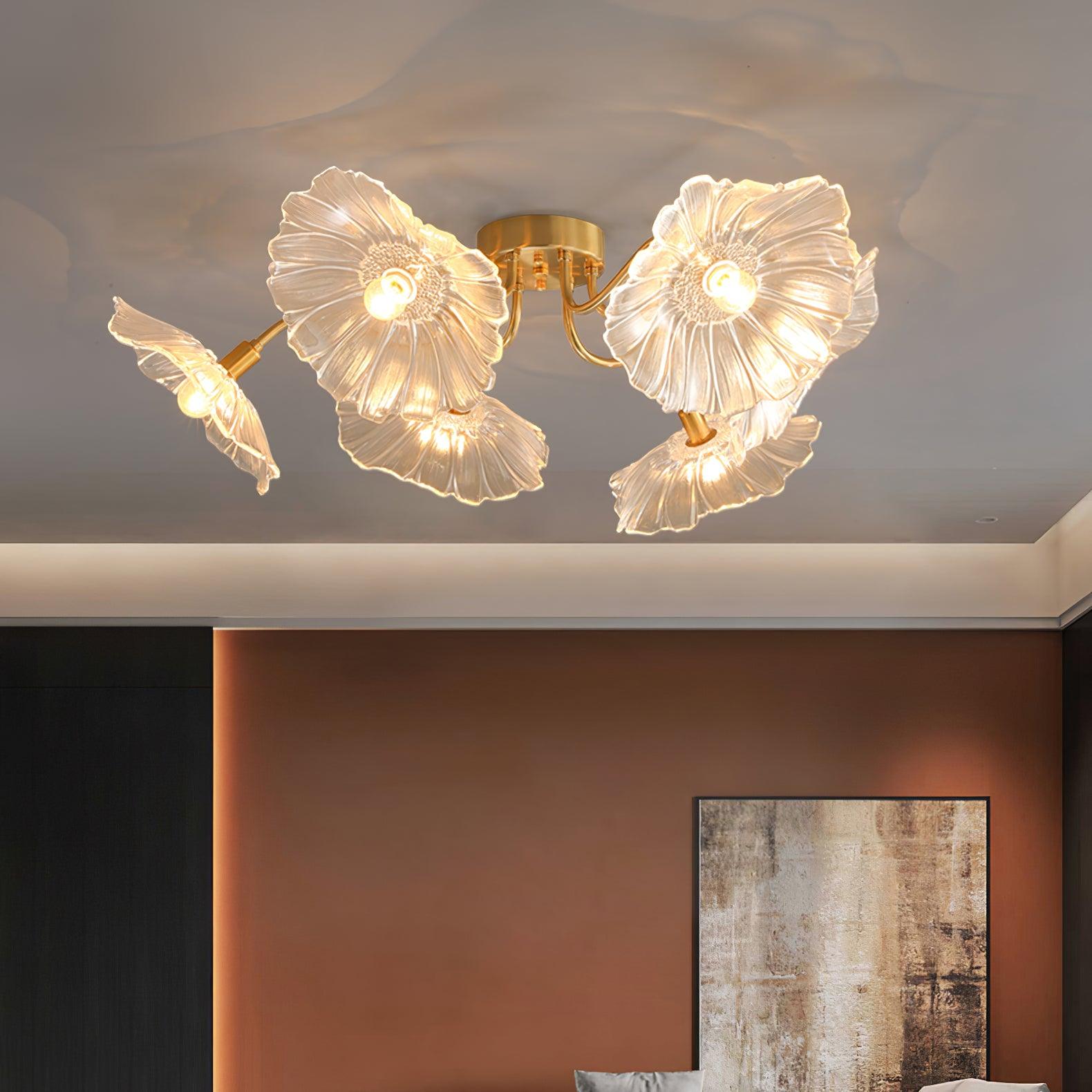 Lotus Leaf Pendant Ceiling Light Lighting Lobby