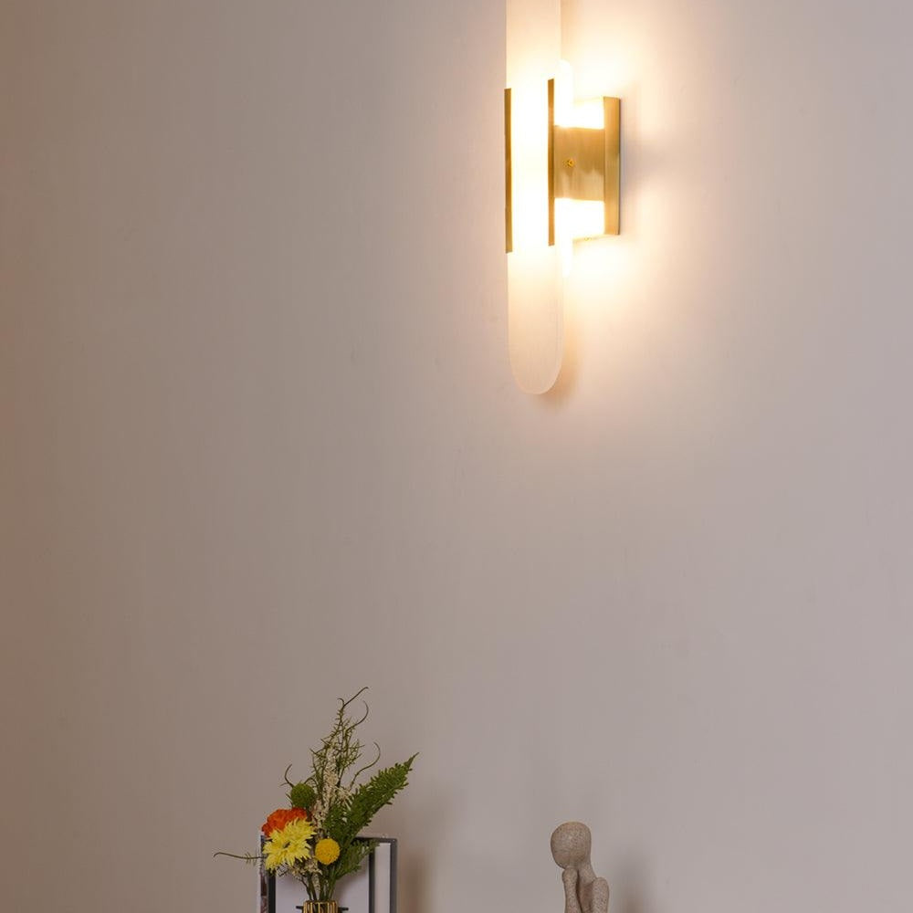 Melange Stretched Alabaster Wall Light Lighting Lobby