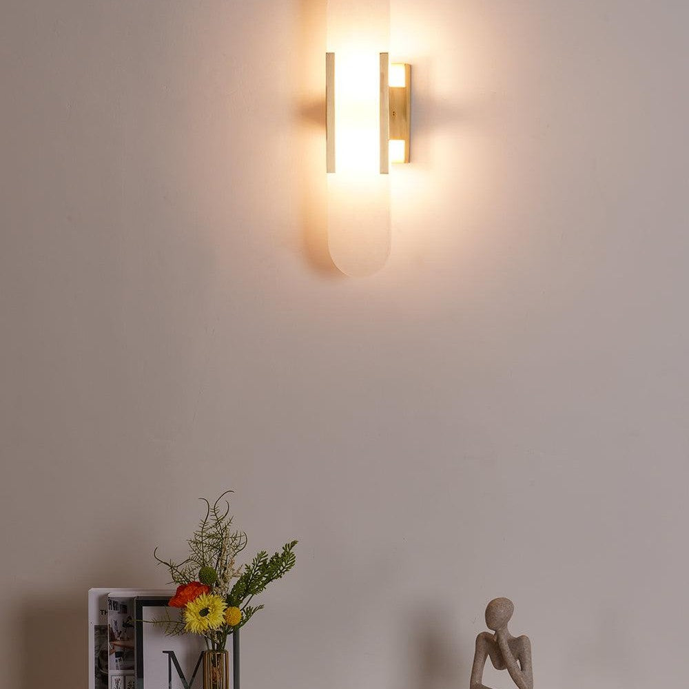 Melange Stretched Alabaster Wall Light Lighting Lobby