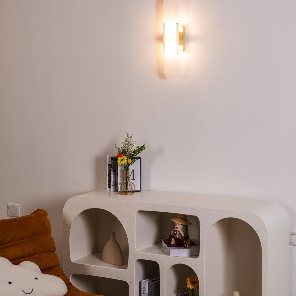 Melange Stretched Alabaster Wall Light Lighting Lobby