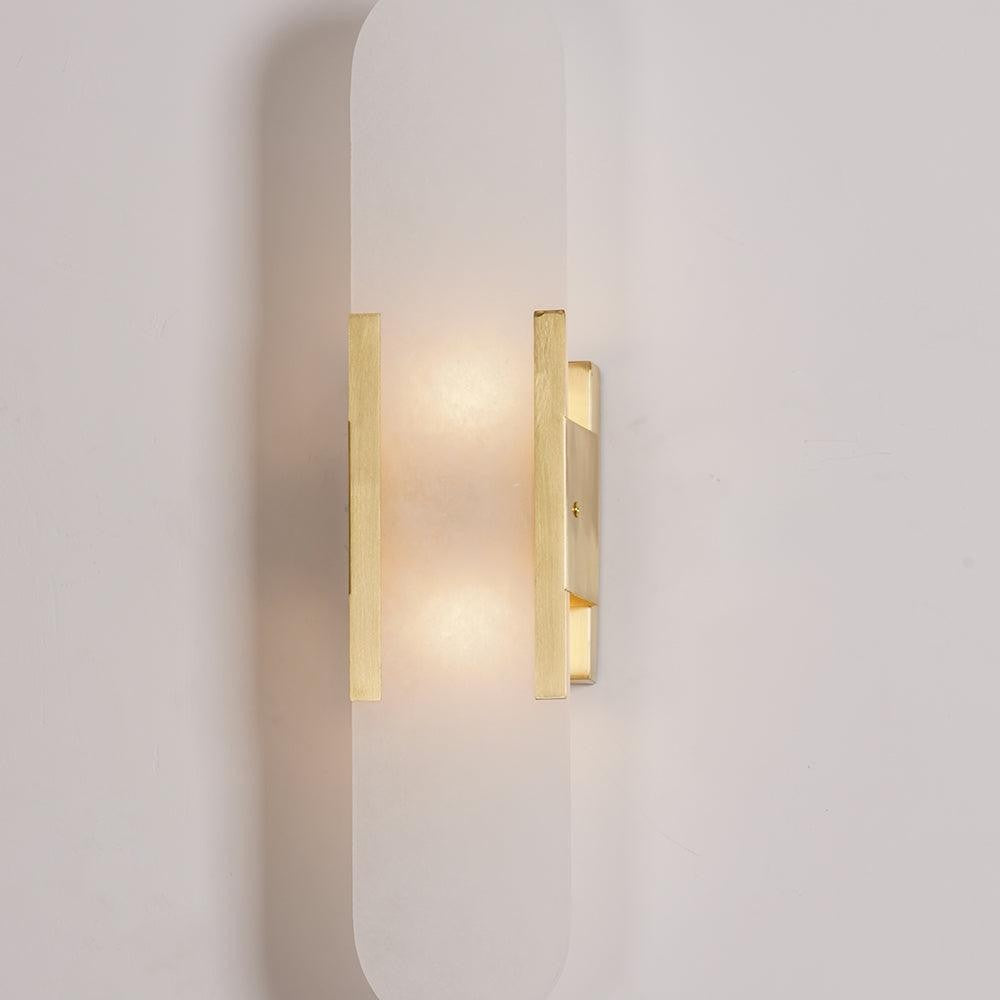 Melange Stretched Alabaster Wall Light Lighting Lobby