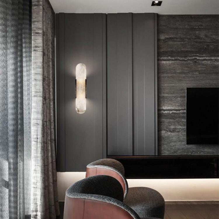 Melange Stretched Alabaster Wall Light Lighting Lobby