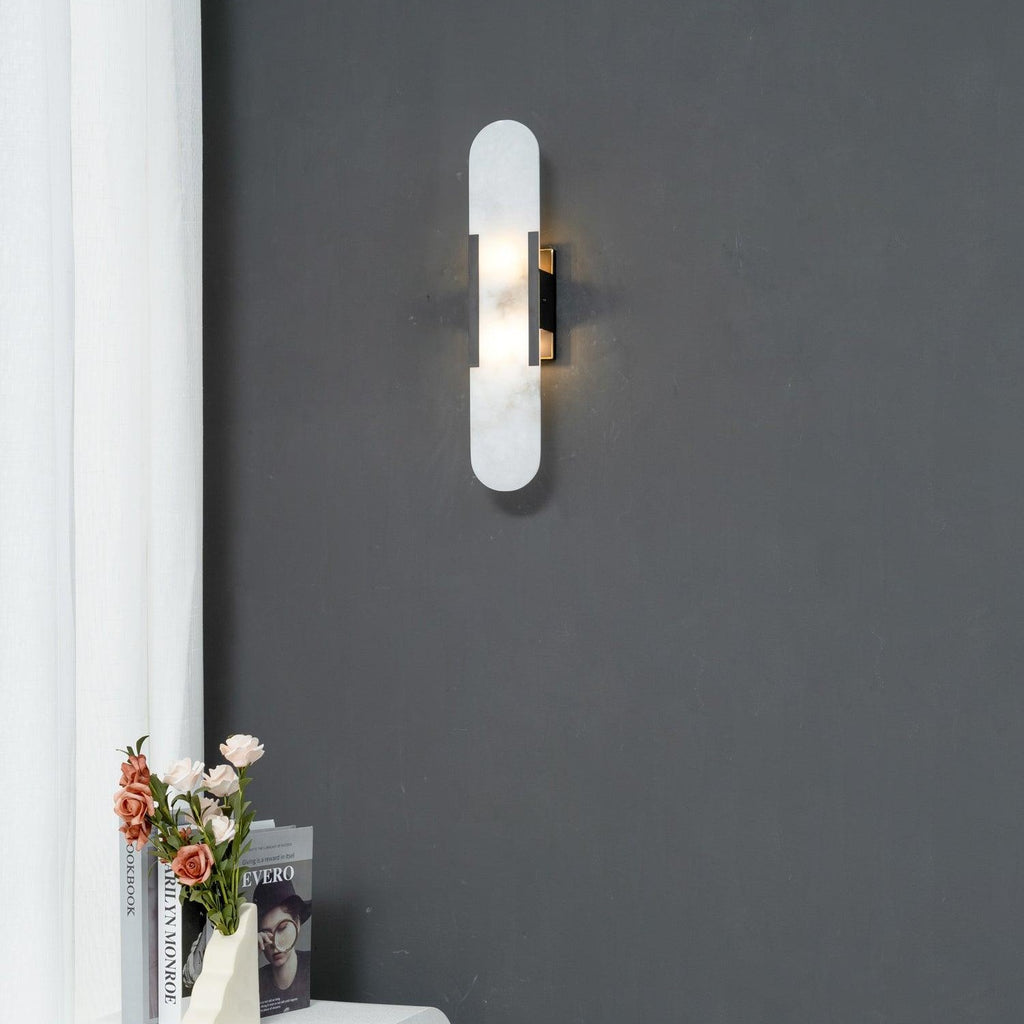 Melange Stretched Alabaster Wall Light Lighting Lobby