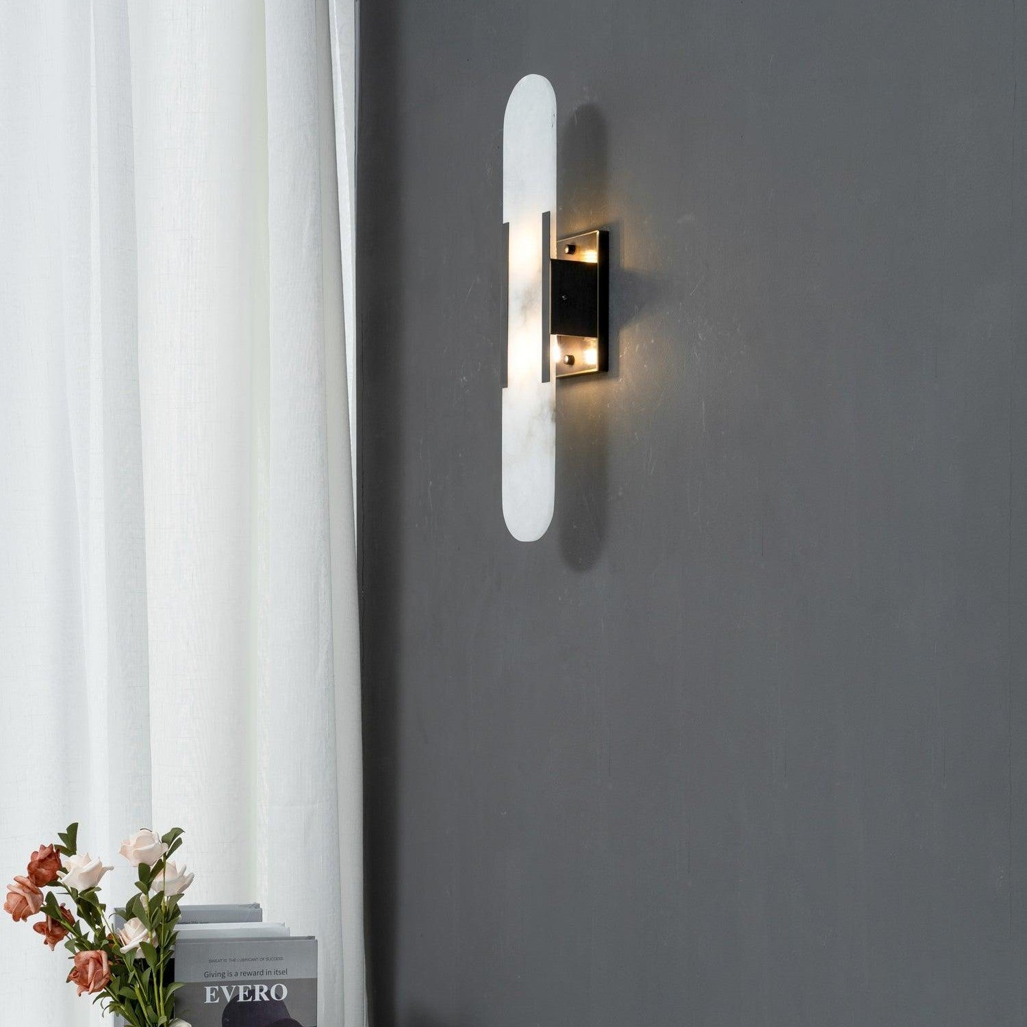 Melange Stretched Alabaster Wall Light Lighting Lobby