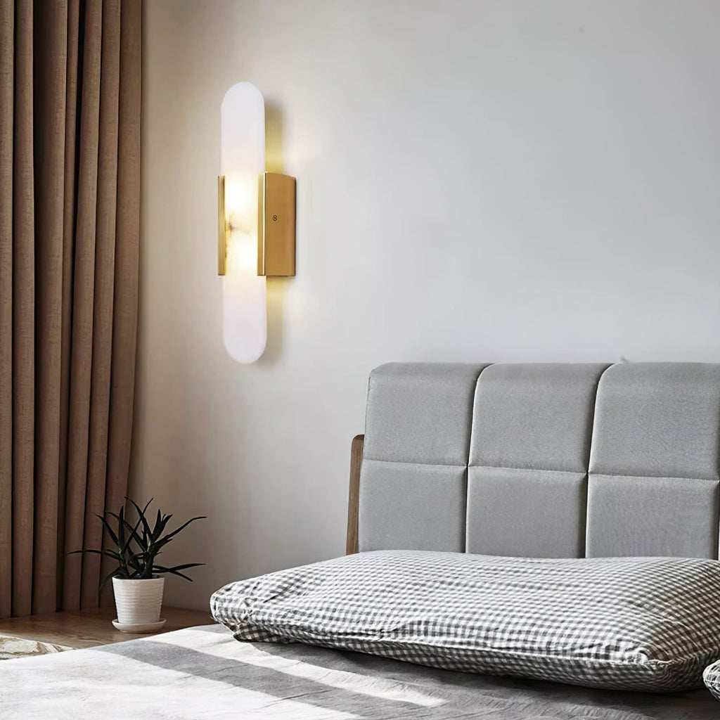 Melange Stretched Alabaster Wall Light Lighting Lobby