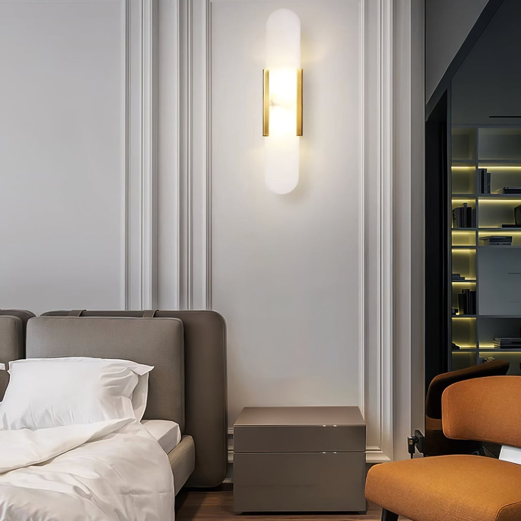 Melange Stretched Alabaster Wall Light Lighting Lobby