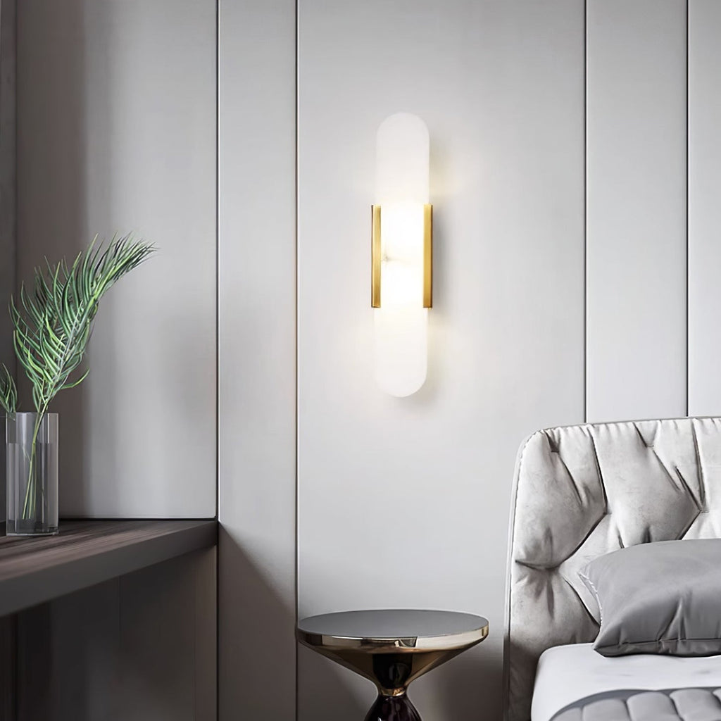 Melange Stretched Alabaster Wall Light Lighting Lobby
