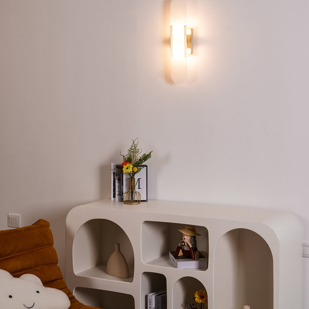 Melange Stretched Alabaster Wall Light Lighting Lobby