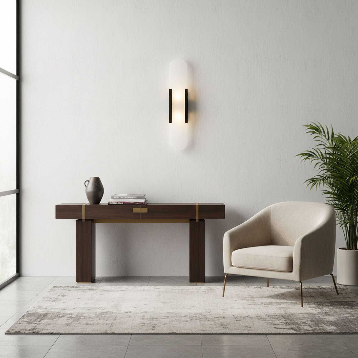 Melange Stretched Alabaster Wall Light Lighting Lobby