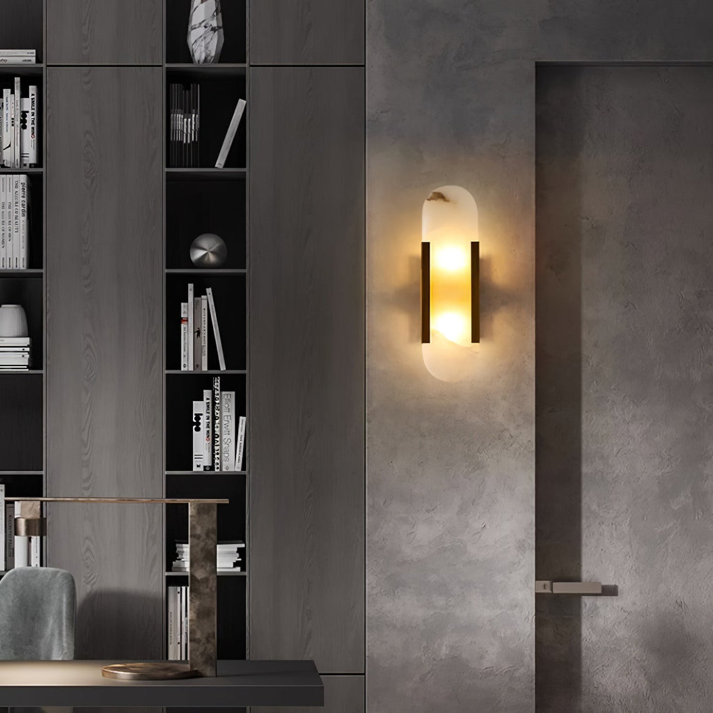 Melange Stretched Alabaster Wall Light Lighting Lobby