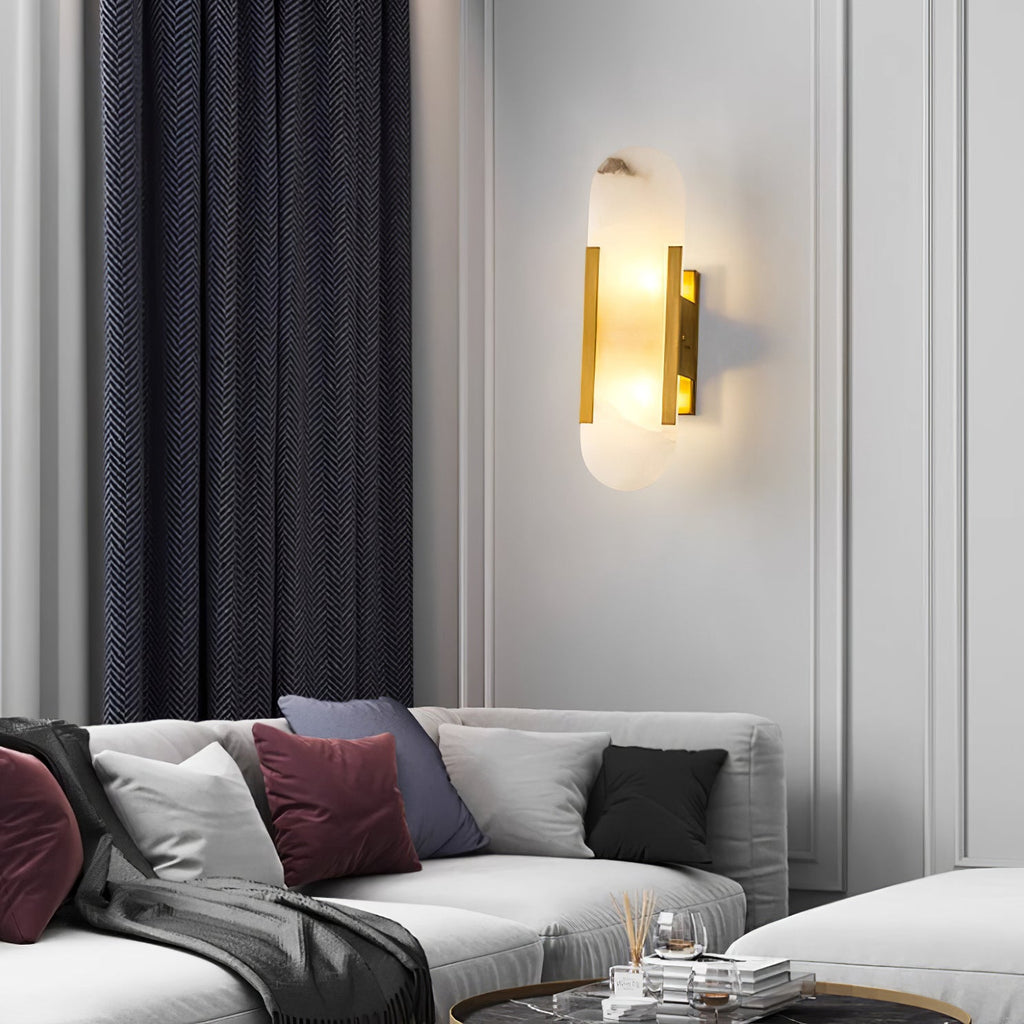 Melange Stretched Alabaster Wall Light Lighting Lobby