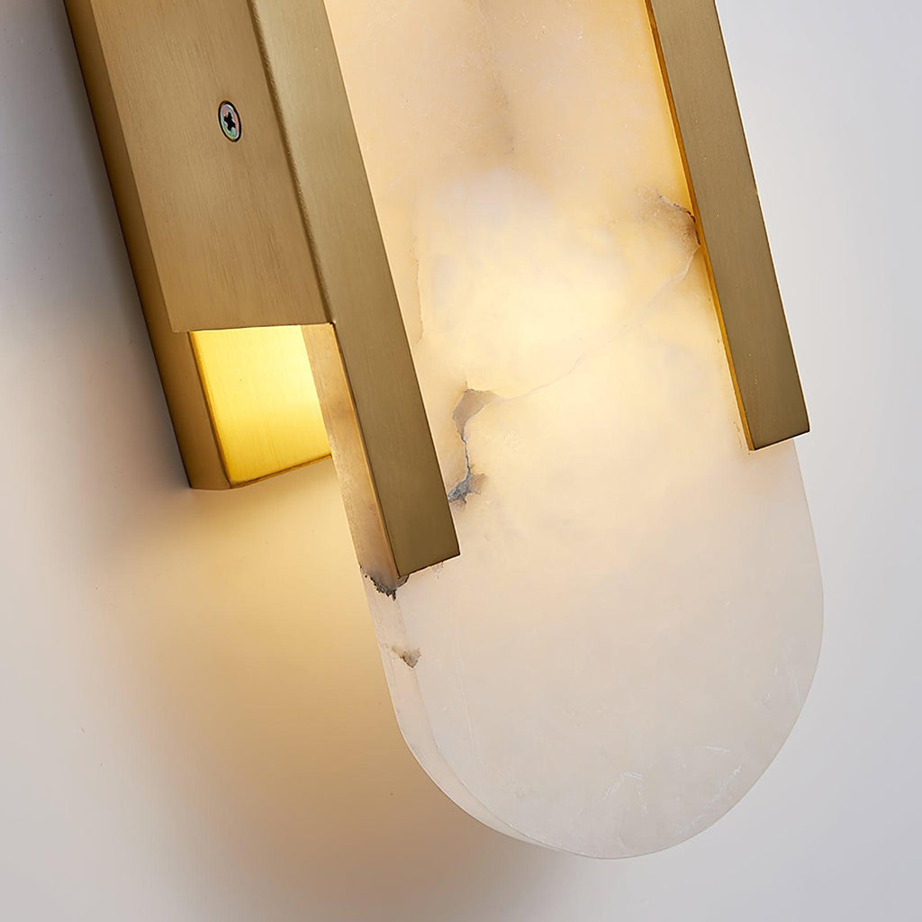 Melange Stretched Alabaster Wall Light Lighting Lobby