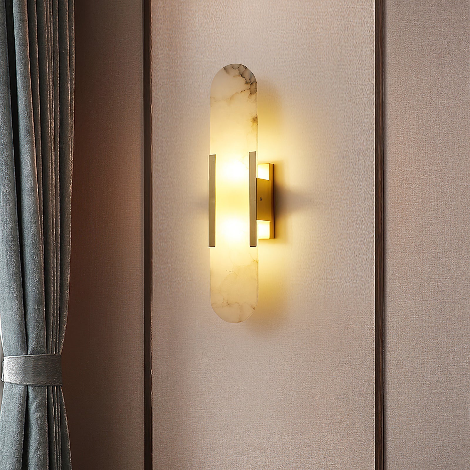 Melange Stretched Alabaster Wall Light Lighting Lobby