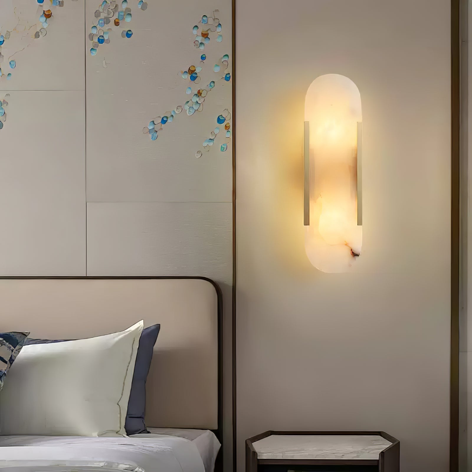 Melange Stretched Alabaster Wall Light Lighting Lobby