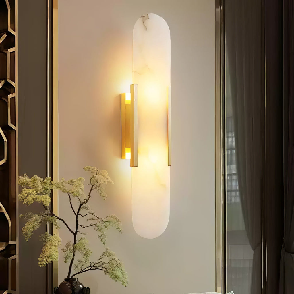 Melange Stretched Alabaster Wall Light Lighting Lobby