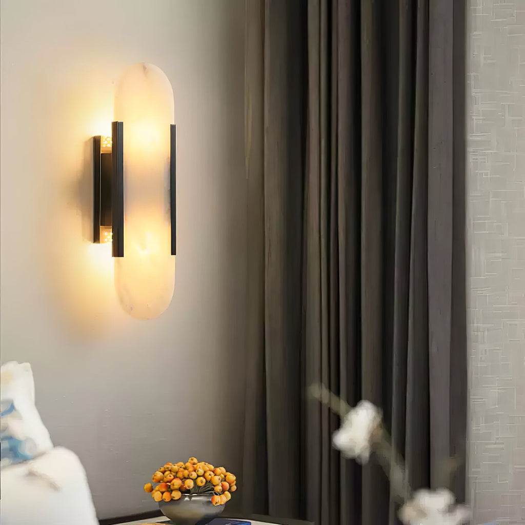 Melange Stretched Alabaster Wall Light Lighting Lobby