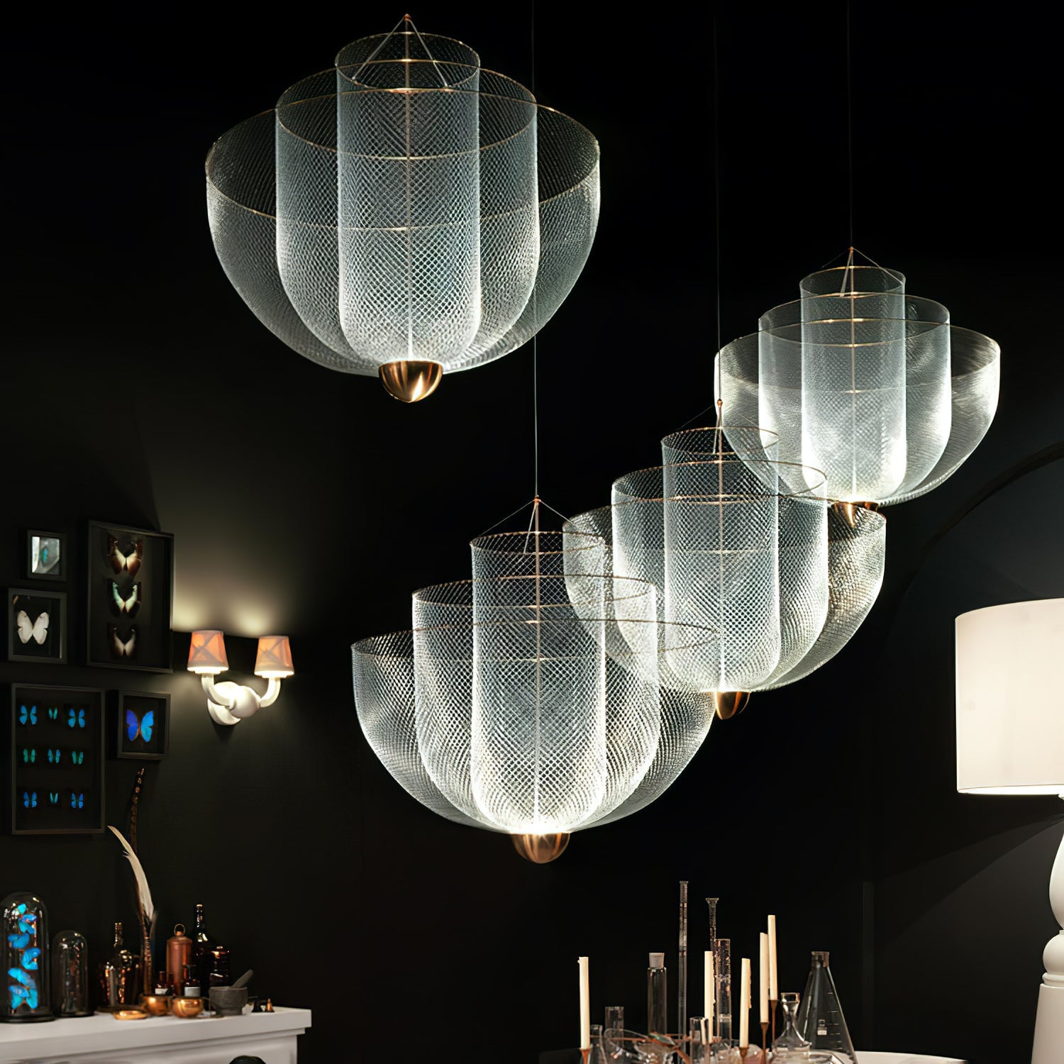 Meshmatics Ceiling Suspension Lamp Lighting Lobby