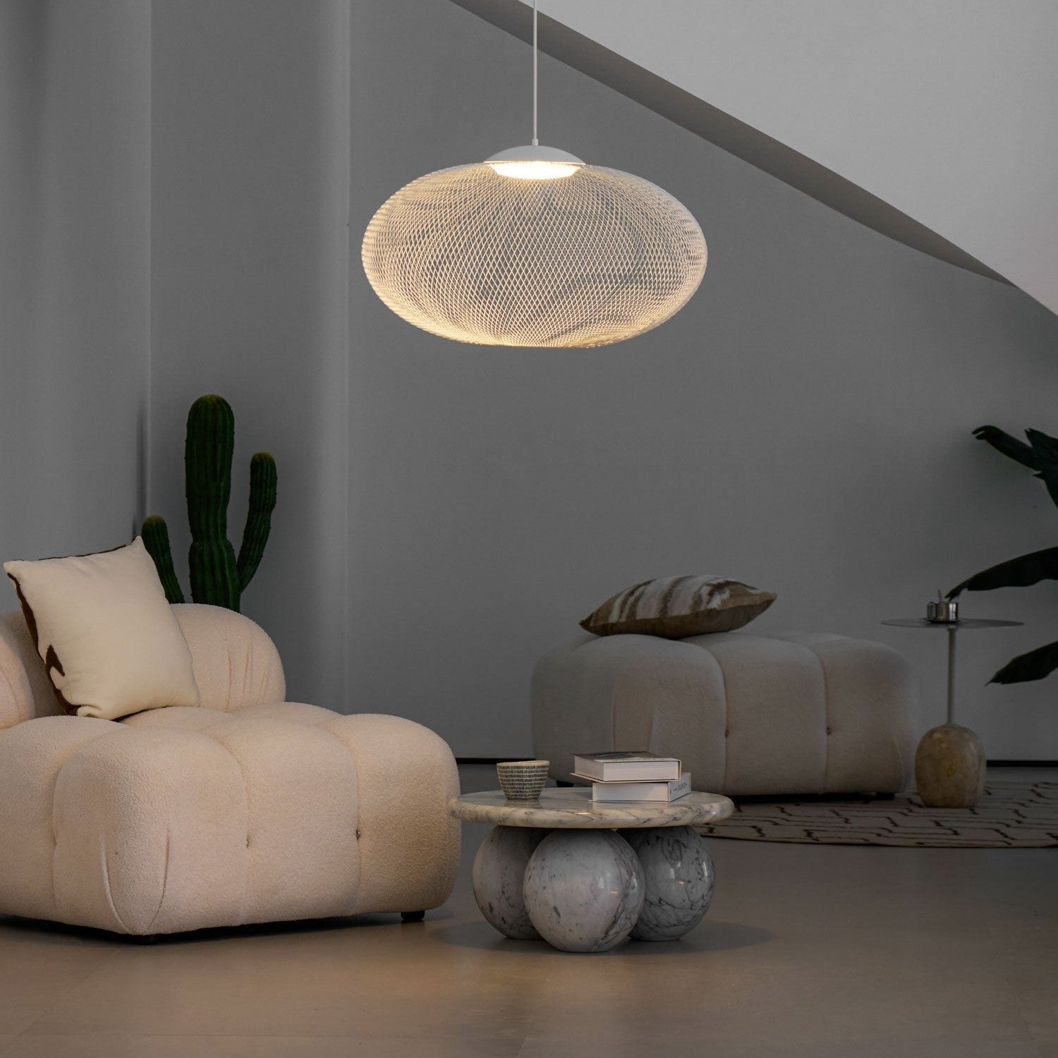 Metallic Mesh Ceiling Fixture Lamp Lighting Lobby