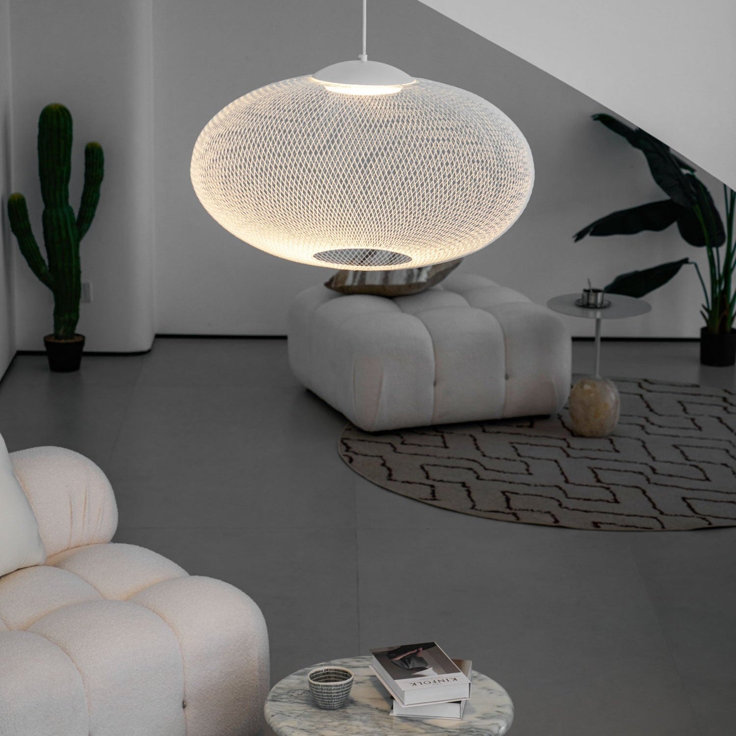 Metallic Mesh Ceiling Fixture Lamp Lighting Lobby
