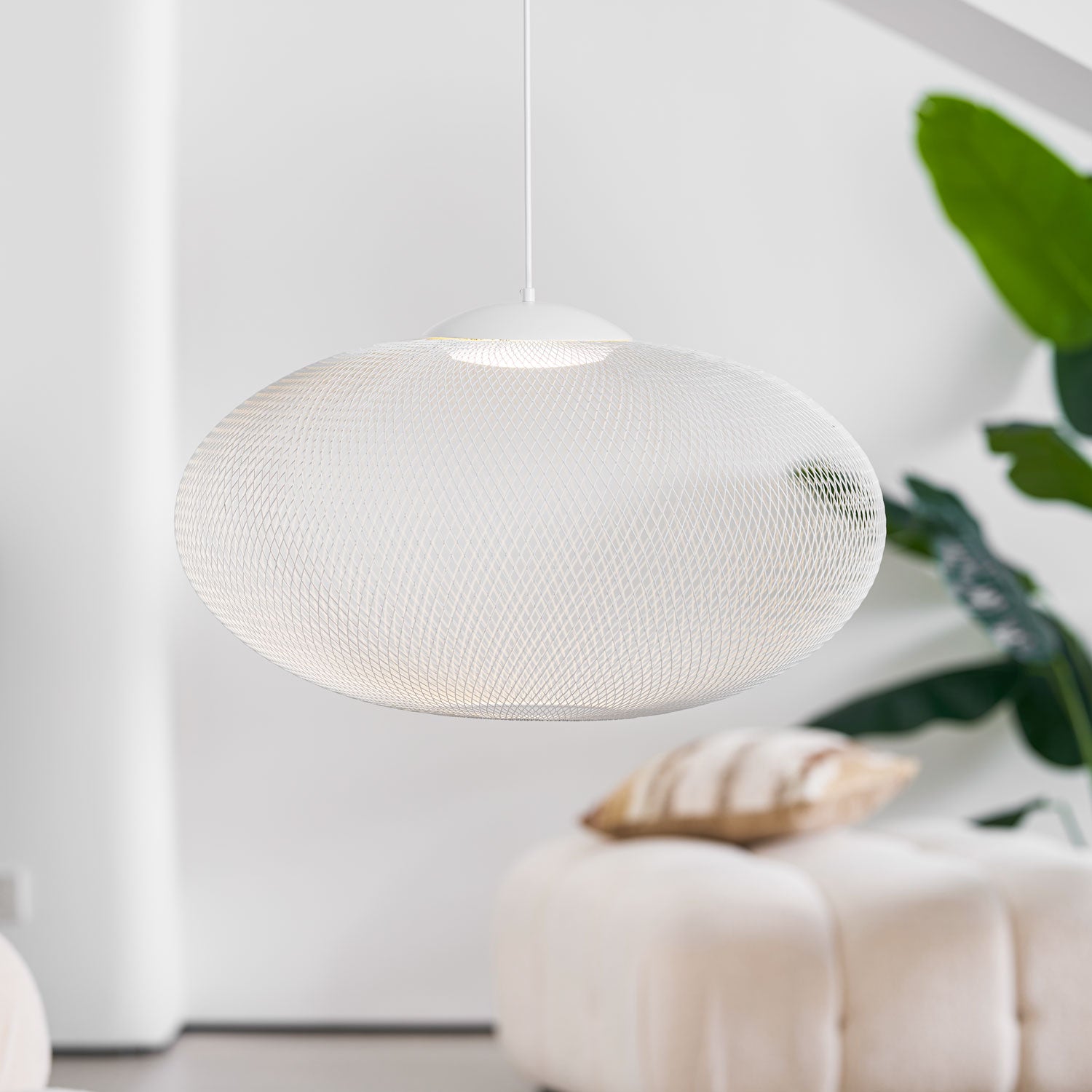 Metallic Mesh Ceiling Fixture Lamp Lighting Lobby