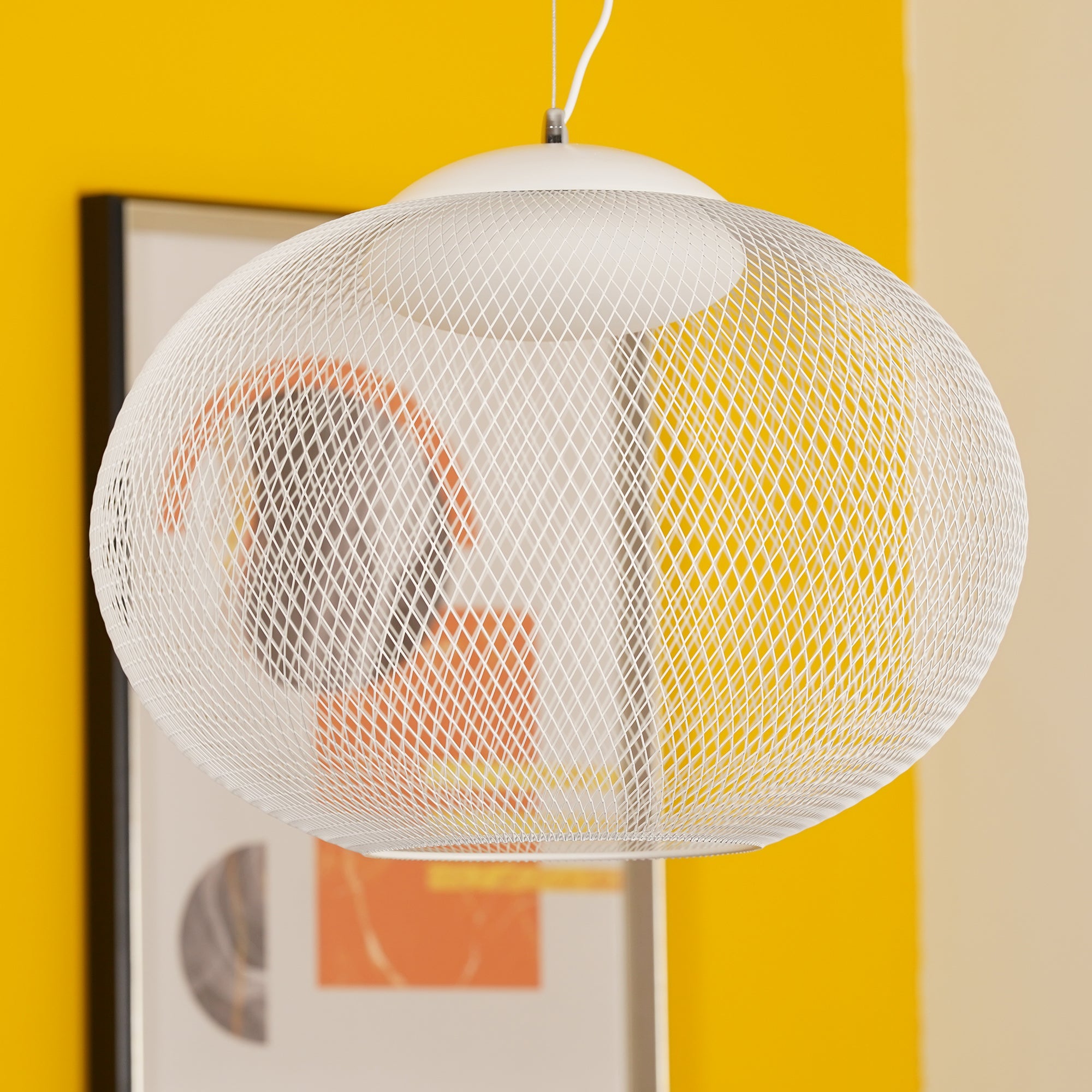 Metallic Mesh Ceiling Fixture Lamp Lighting Lobby