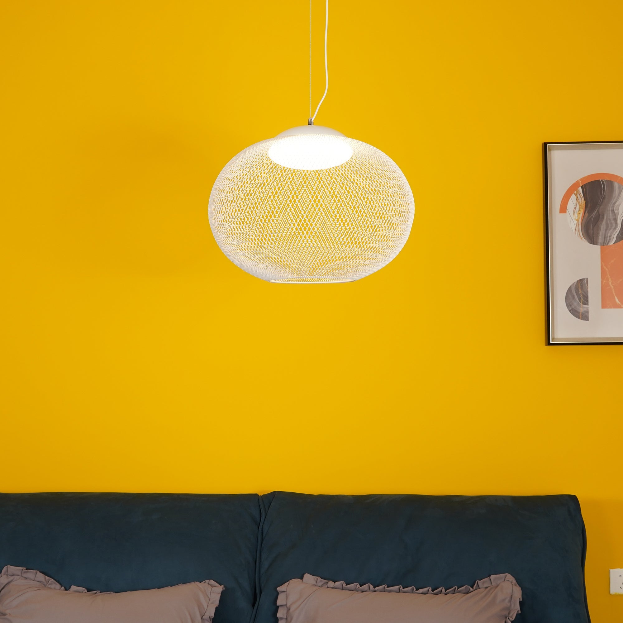 Metallic Mesh Ceiling Fixture Lamp Lighting Lobby