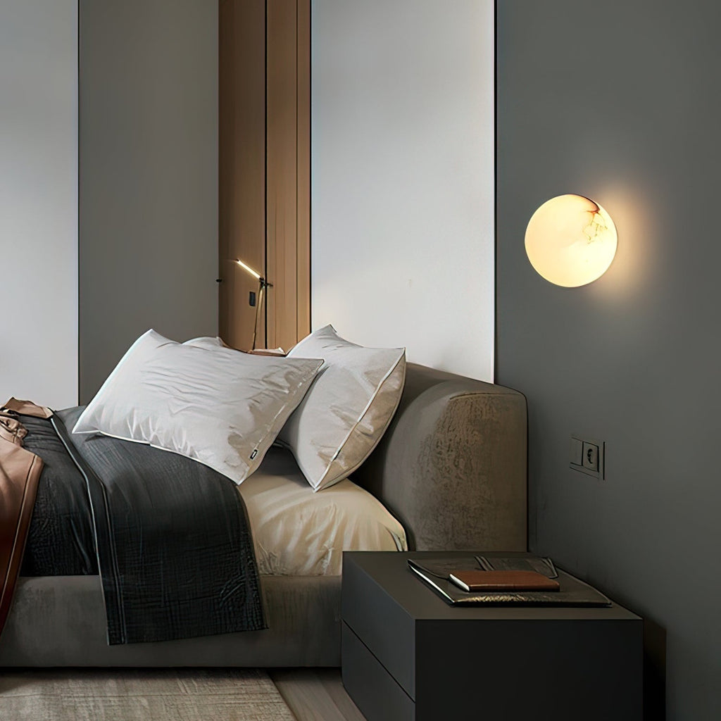 Mini Orb Alabaster Wall Light Lighting Lobby