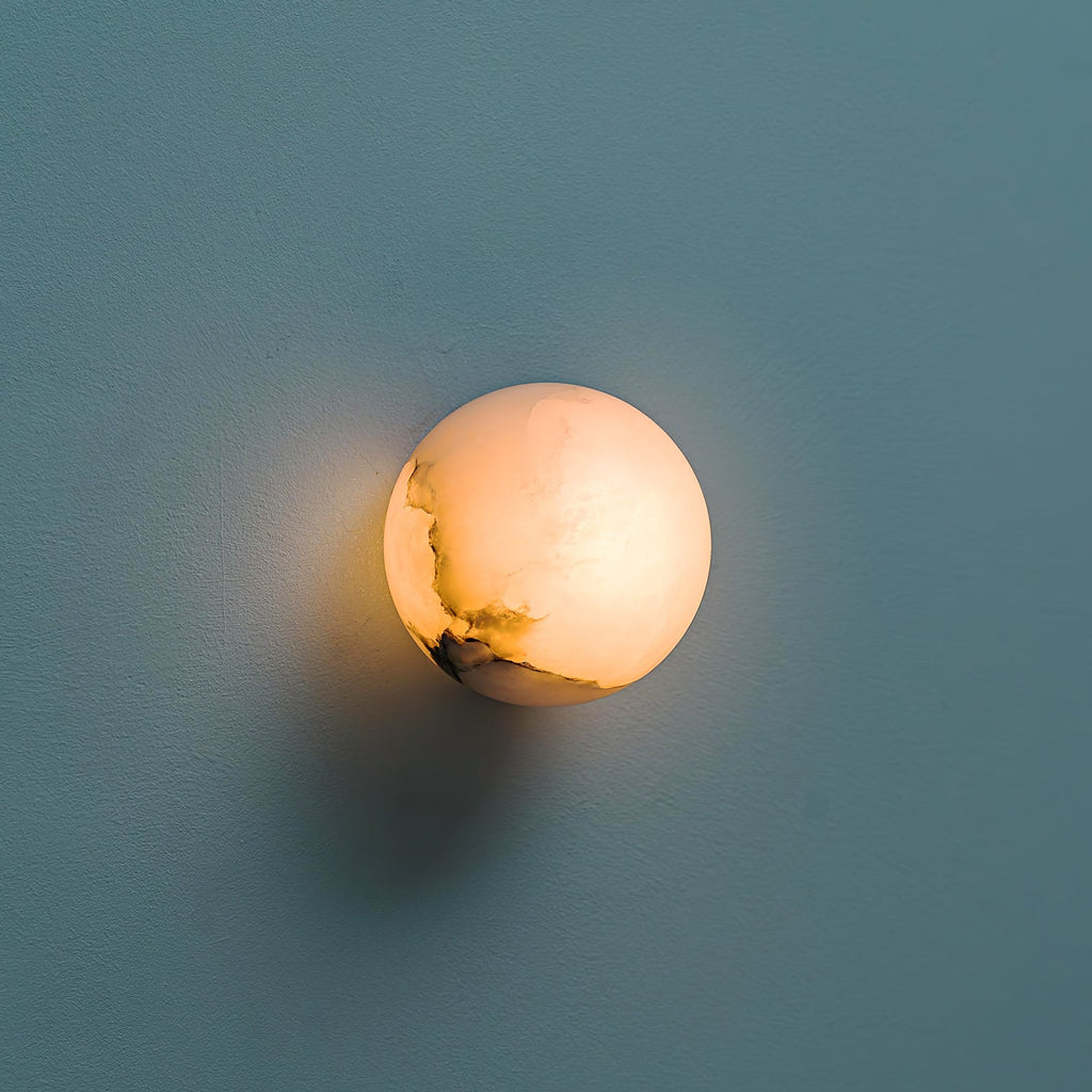 Mini Orb Alabaster Wall Light Lighting Lobby