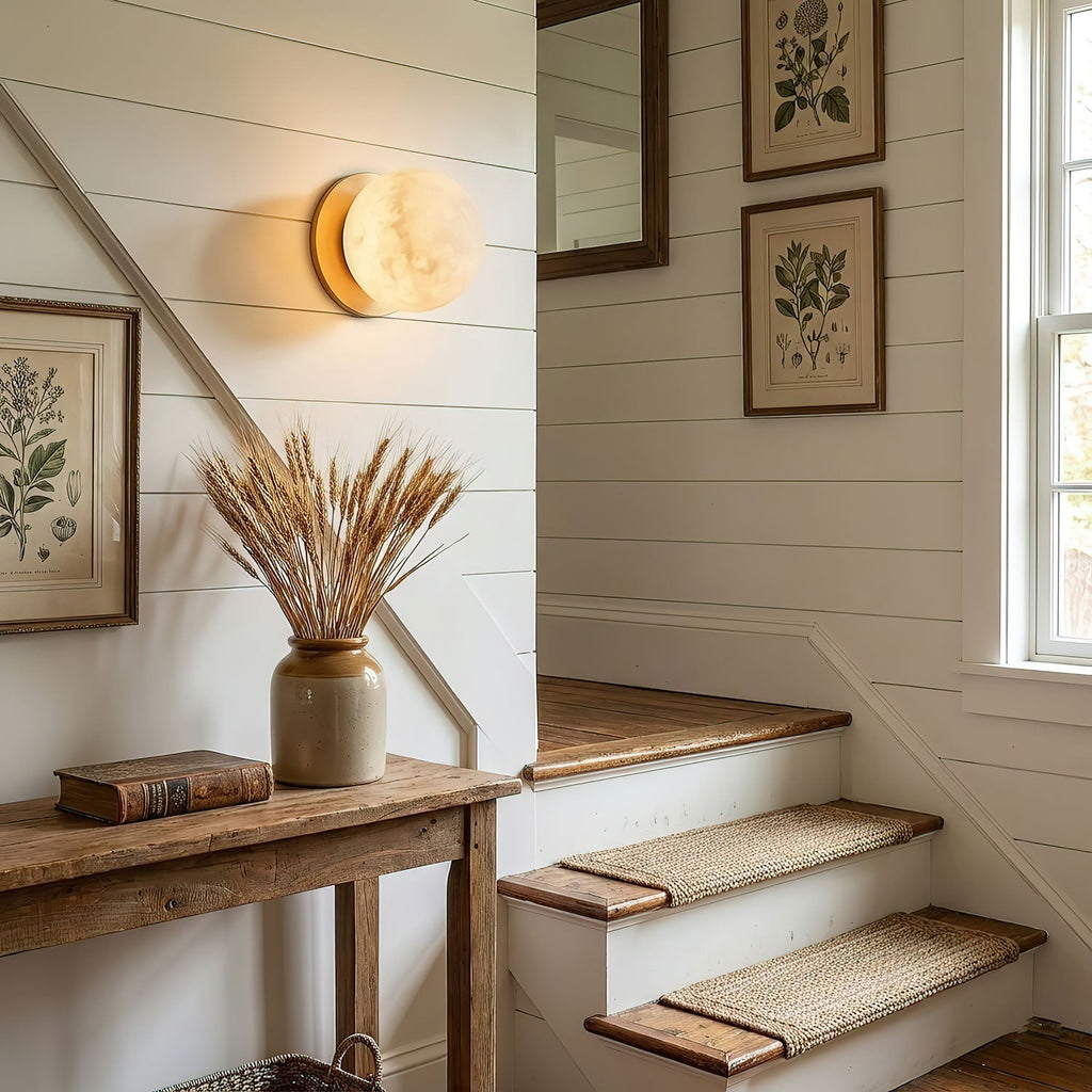 Mini Orb Alabaster Wall Light Lighting Lobby