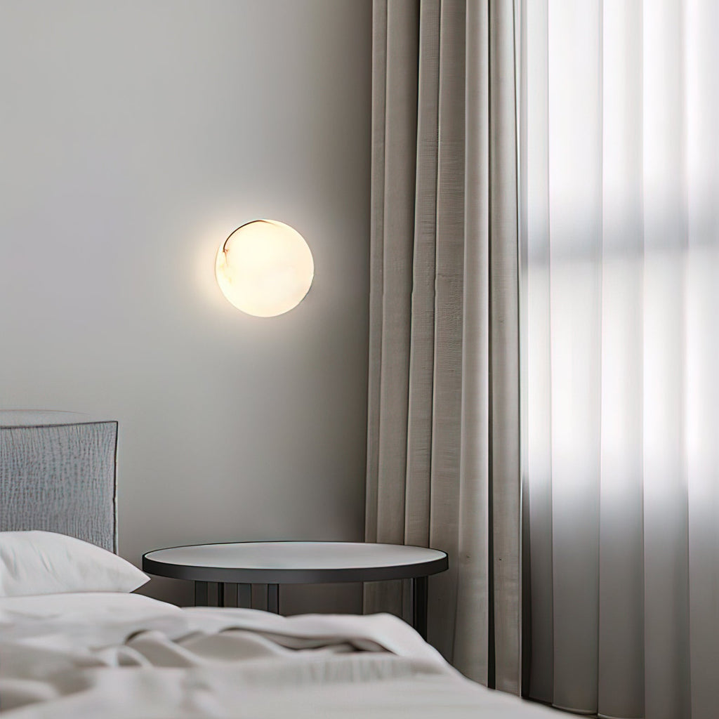 Mini Orb Alabaster Wall Light Lighting Lobby