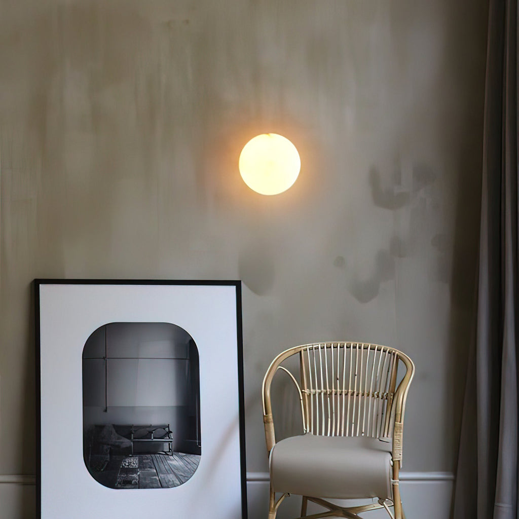 Mini Orb Alabaster Wall Light Lighting Lobby