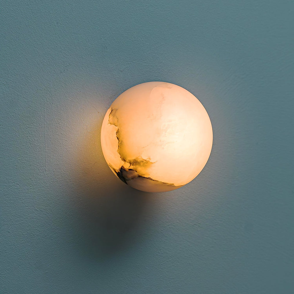 Mini Orb Alabaster Wall Light Lighting Lobby