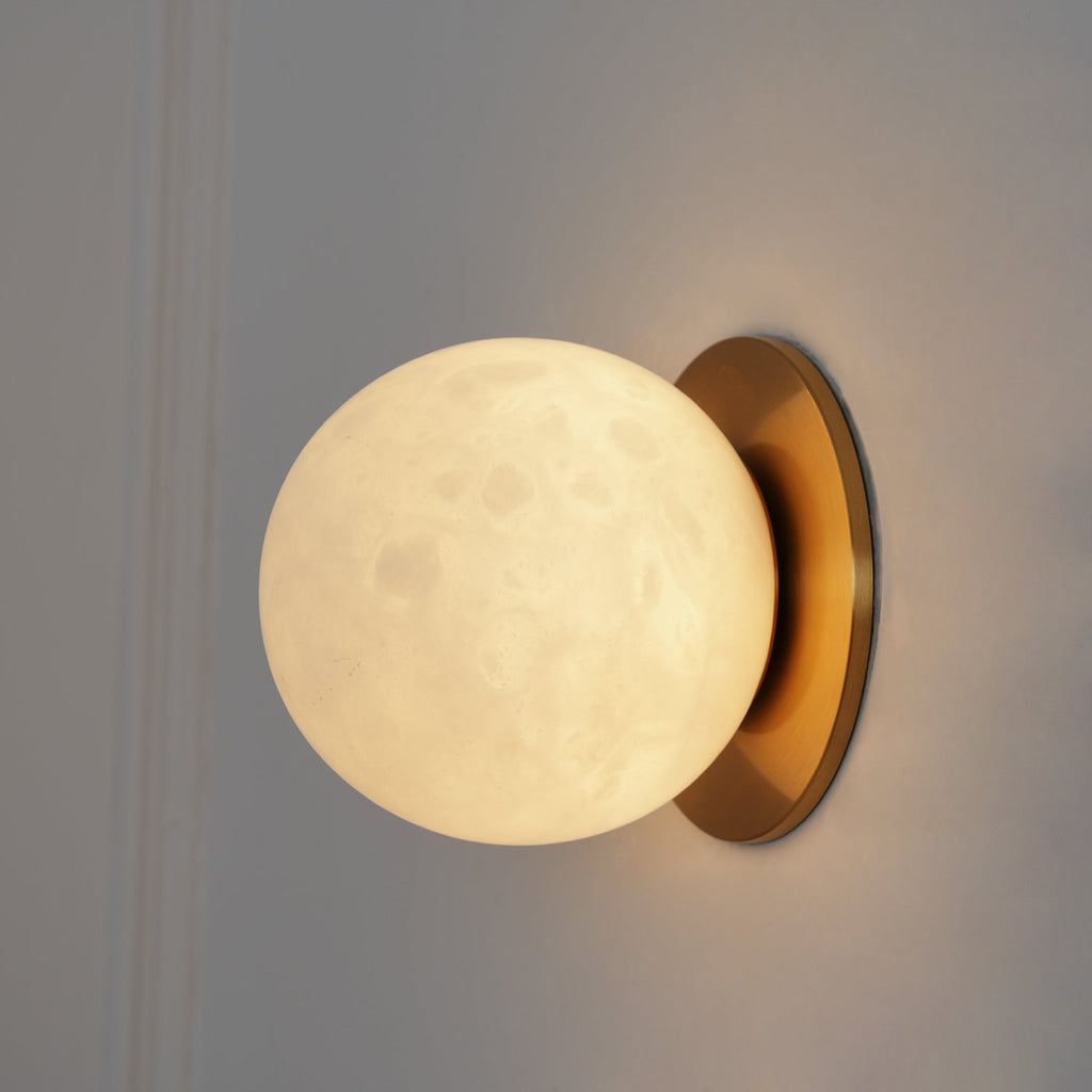 Mini Orb Alabaster Wall Light Lighting Lobby