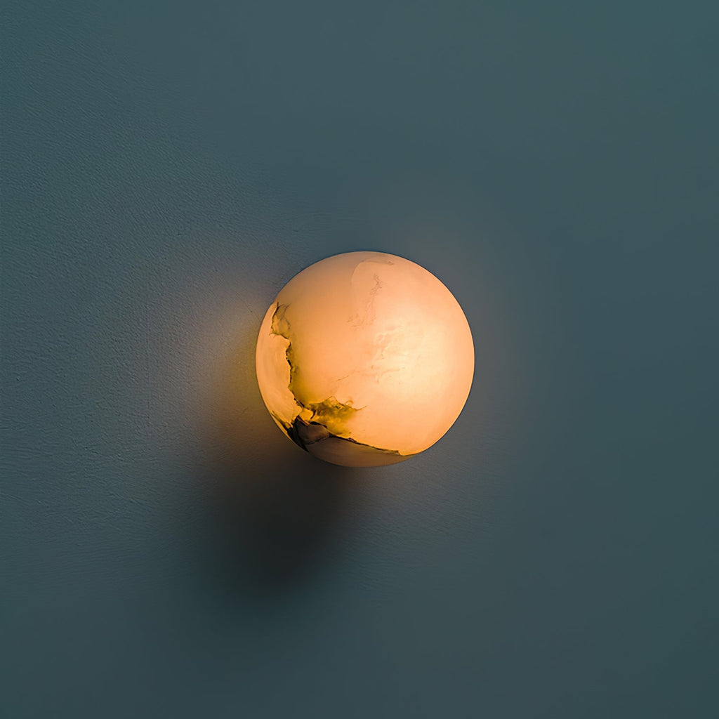 Mini Orb Alabaster Wall Light Lighting Lobby