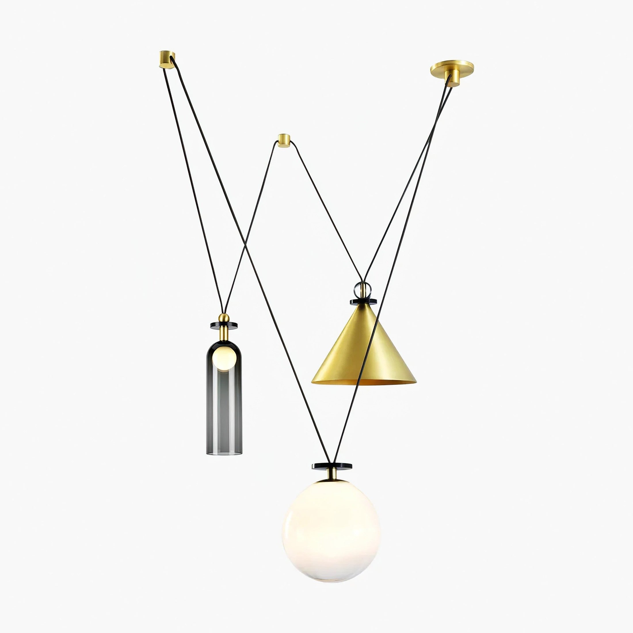 Modern Geometric Shape Ceiling Light Fixture Lighting Lobby