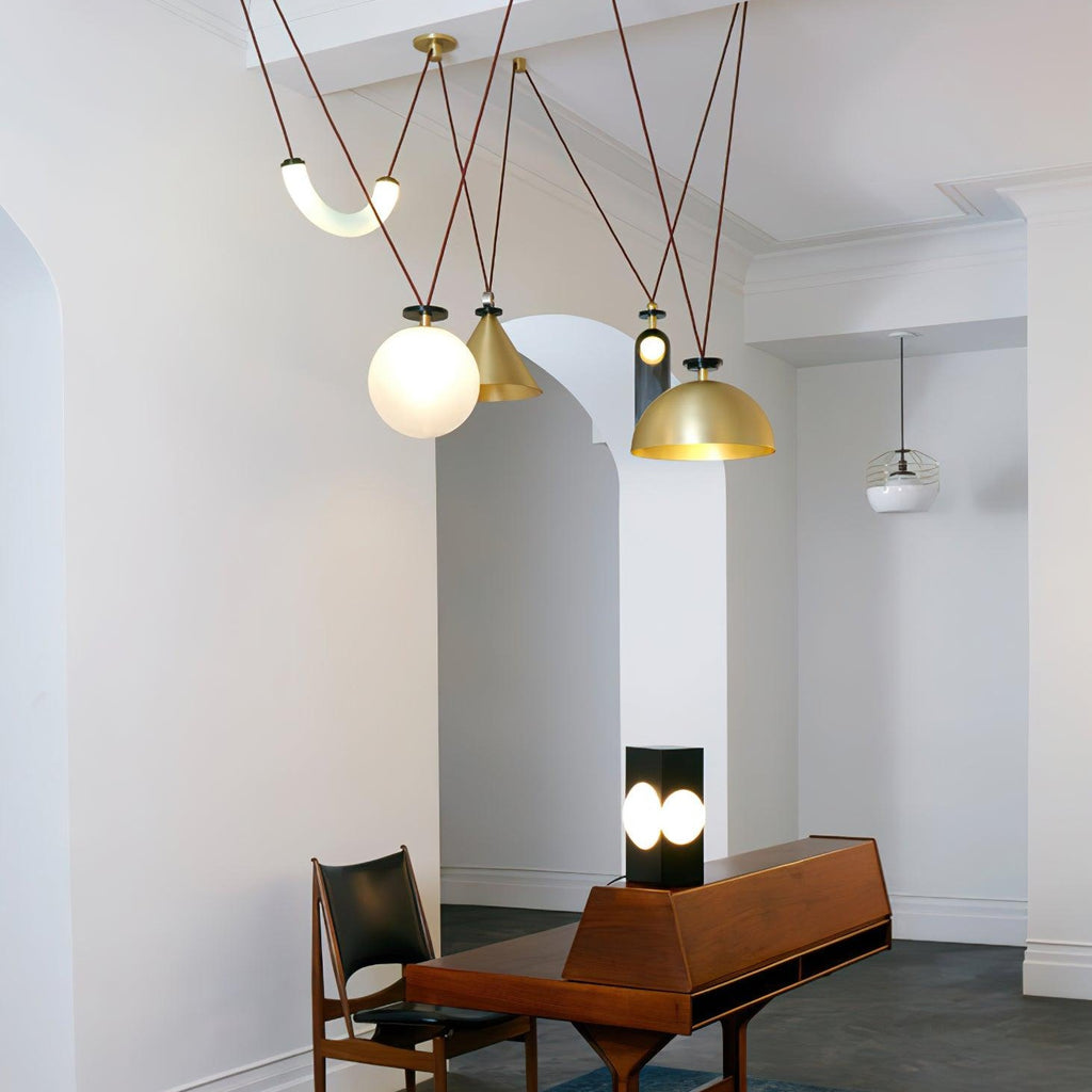 Modern Geometric Shape Ceiling Light Fixture Lighting Lobby