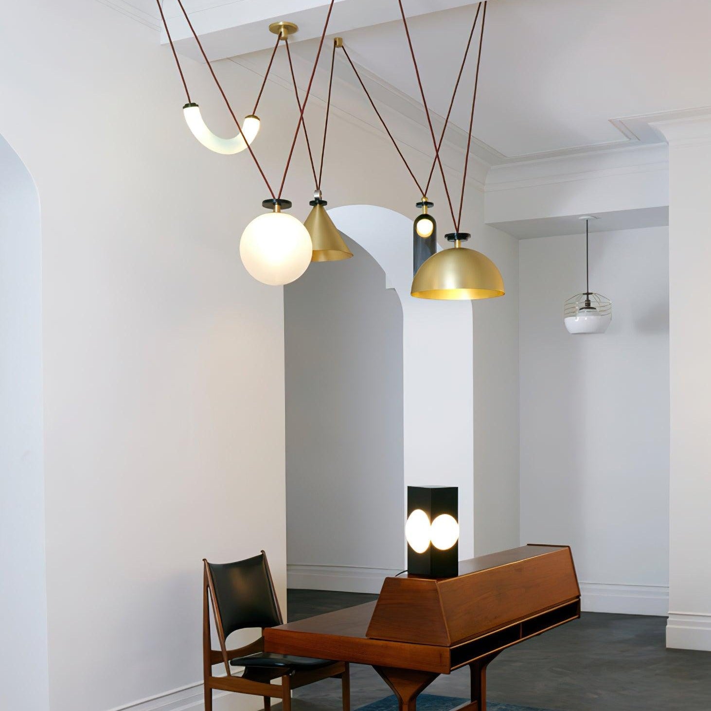 Modern Geometric Shape Ceiling Light Fixture Lighting Lobby