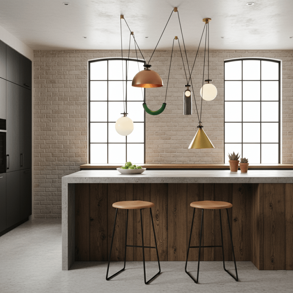 Modern Geometric Shape Ceiling Light Fixture Lighting Lobby