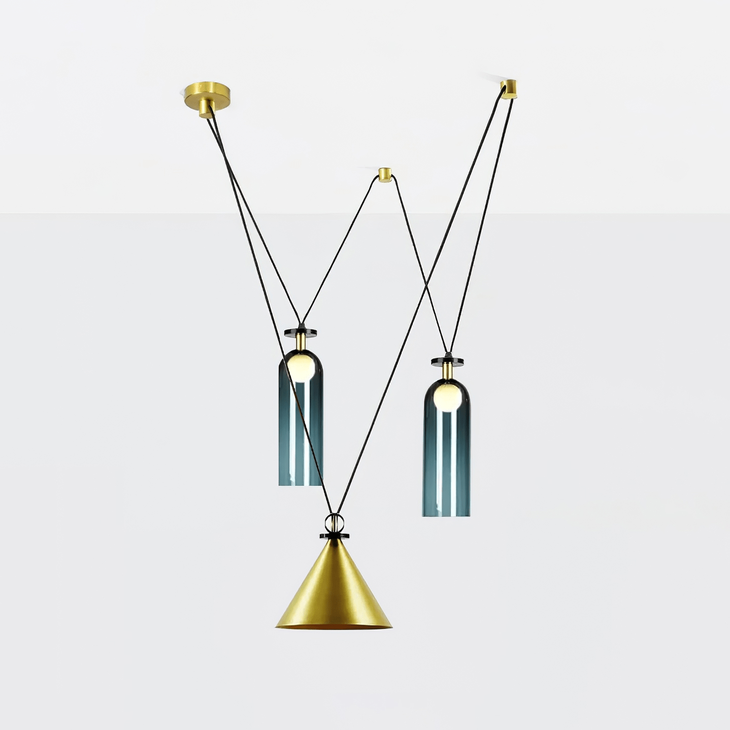 Modern Geometric Shape Ceiling Light Fixture Lighting Lobby