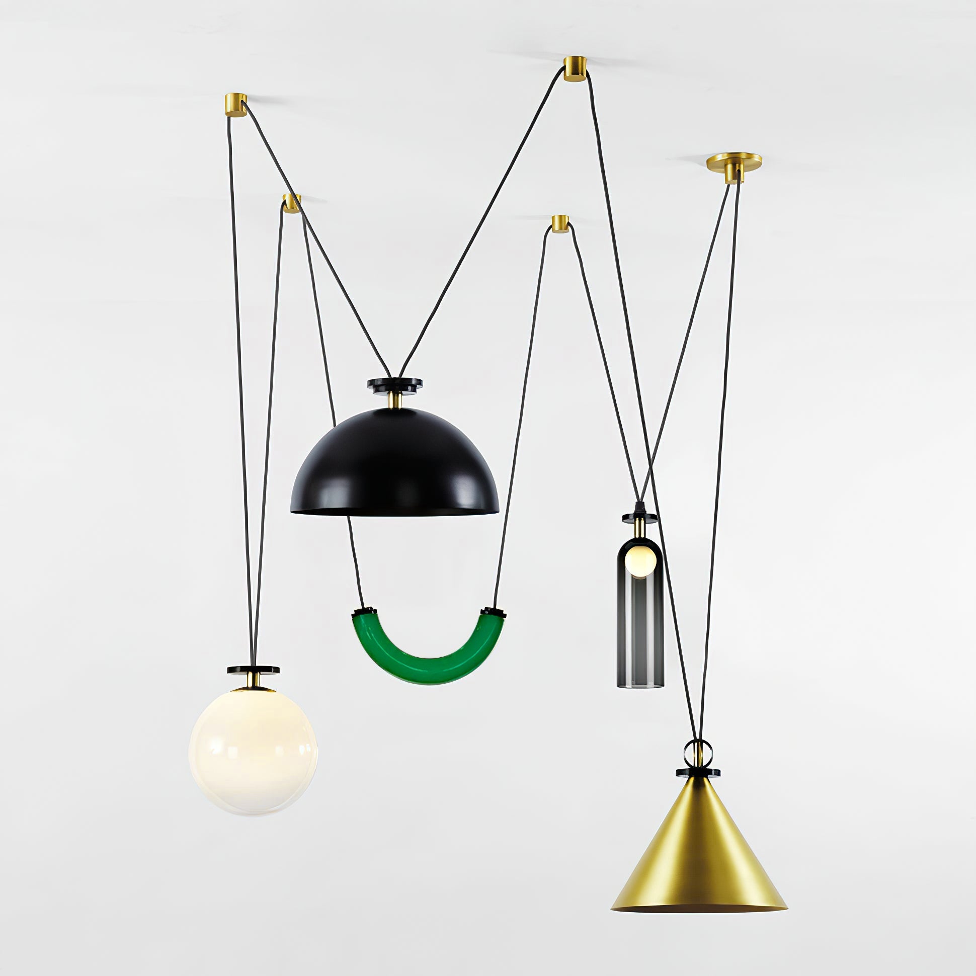 Modern Geometric Shape Ceiling Light Fixture Lighting Lobby