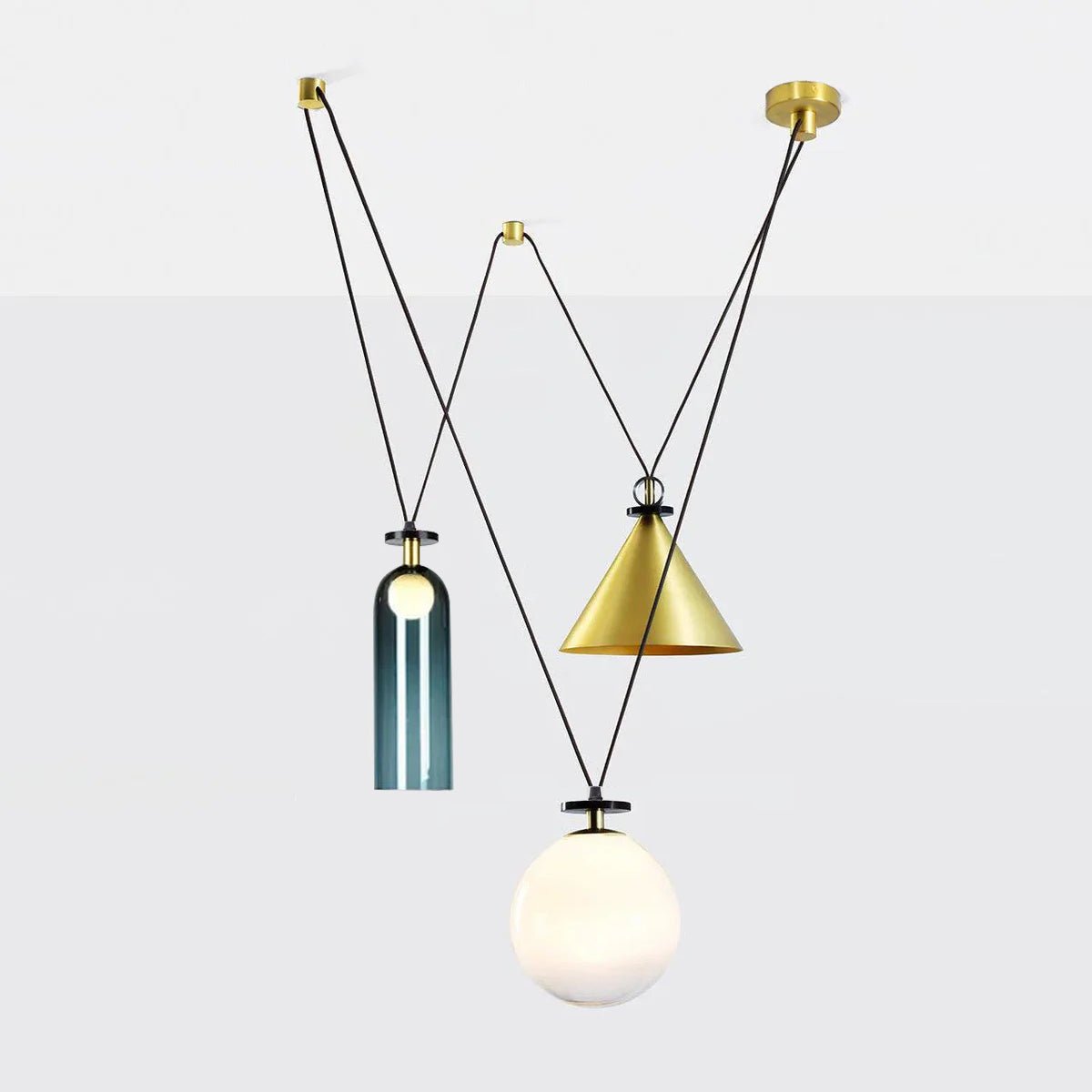 Modern Geometric Shape Ceiling Light Fixture Lighting Lobby