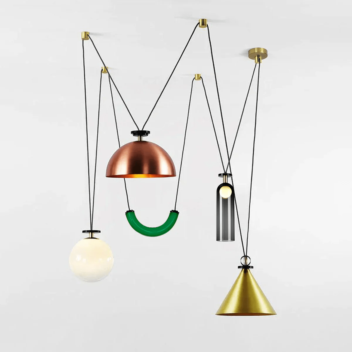 Modern Geometric Shape Ceiling Light Fixture Lighting Lobby