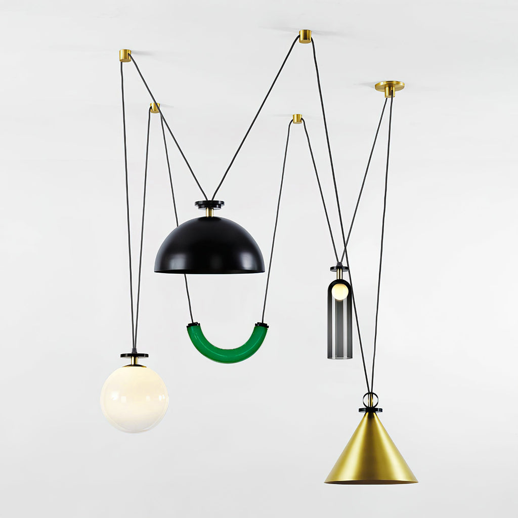 Modern Geometric Shape Ceiling Light Fixture Lighting Lobby