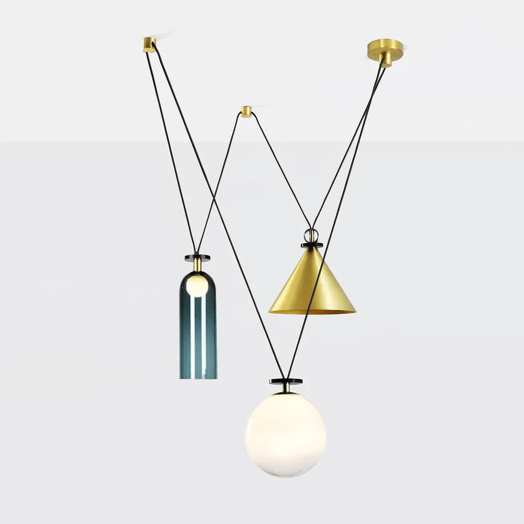 Modern Geometric Shape Ceiling Light Fixture Lighting Lobby